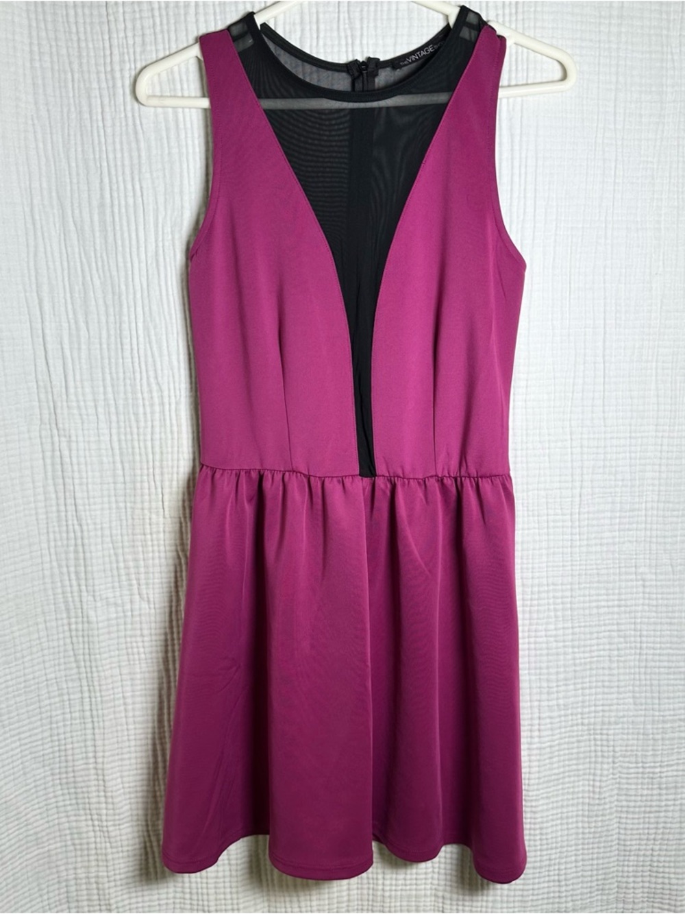Y2K Whimsigoth Black Sheer Womens-M-Sleeveless Mini Dress-Barbiecore Skater-USA